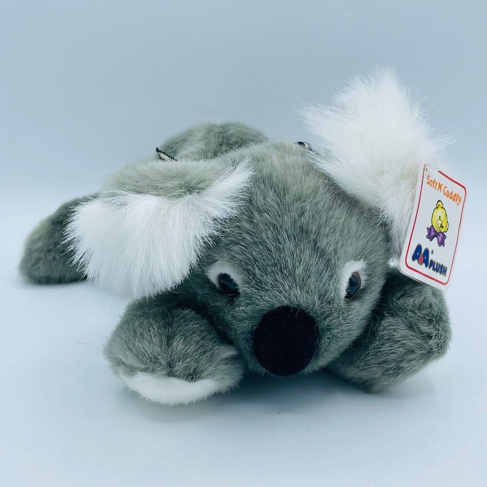 Vintage Plush Soft N’ Cuddly Gray KOALA Stuffed Toy A&A Plush